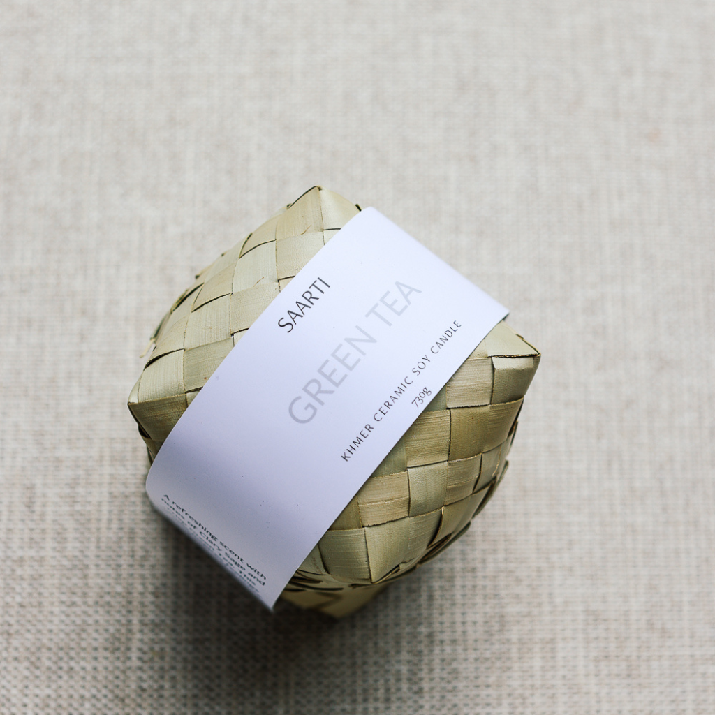 Essential Oil Candle, Soy Candle, Green Tea Candle, Cambodia Gifts, Cambodian made gifts